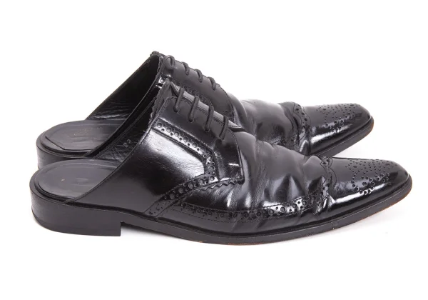 tricot COMME des GARCONS Wing Tip Leather Mules K-161205_007