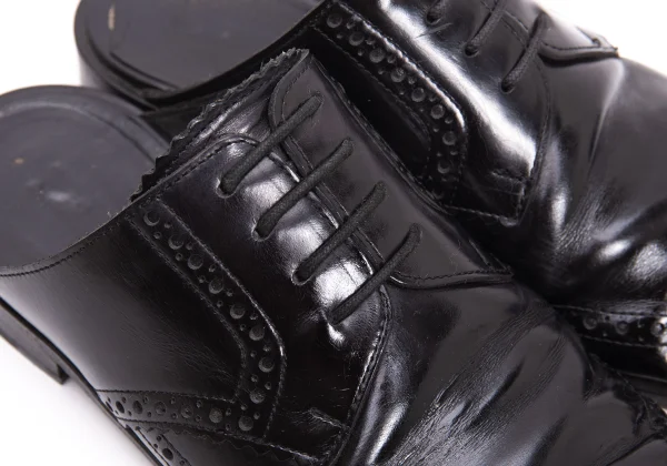 tricot COMME des GARCONS Wing Tip Leather Mules K-161205_008