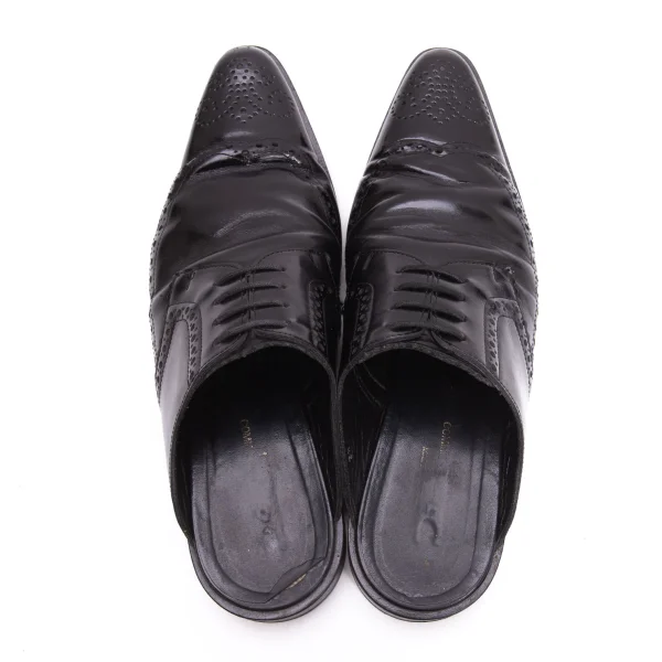 tricot COMME des GARCONS Wing Tip Leather Mules K-161205_009