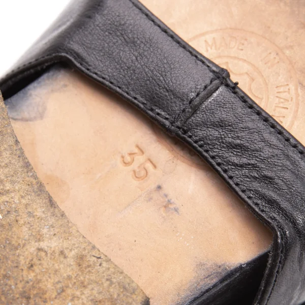 ANN DEMEULEMEESTER Strap Leather Mules K-161207_014