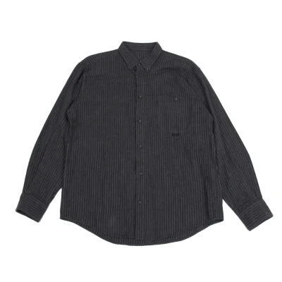Papas Cotton Chalk Stripe Long Sleeve Shirt