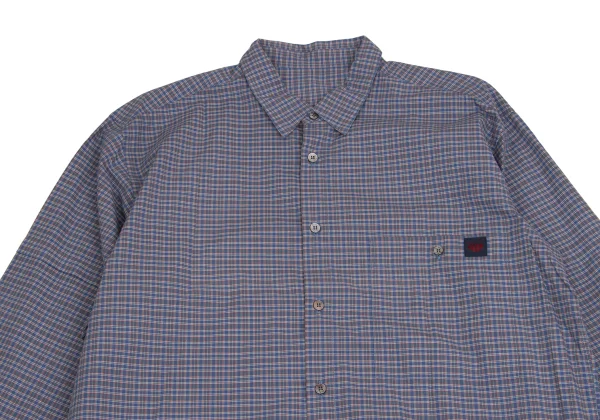 Papas Cotton Logo Patch Check Long Sleeve Shirt K-161209_002