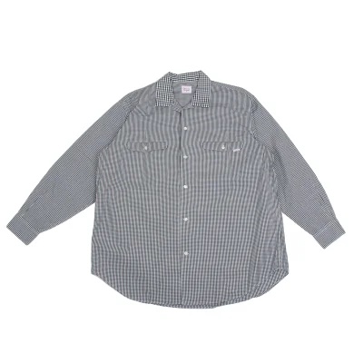 Papas Checked Open Collar Long Sleeve Shirt