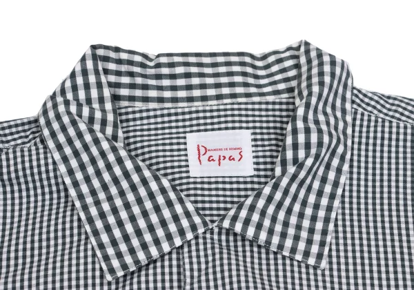 Papas Checked Open Collar Long Sleeve Shirt K-161213_005