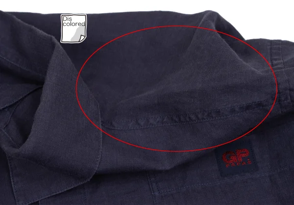Papas Linen Logo Patch Long Sleeve Shirt K-161214_004