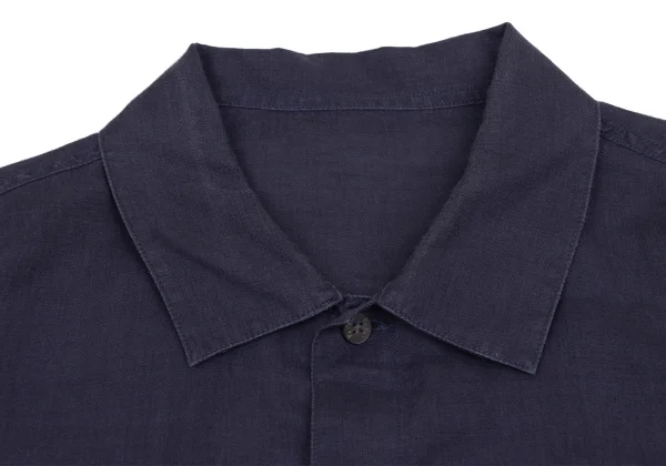 Papas Linen Logo Patch Long Sleeve Shirt K-161214_005