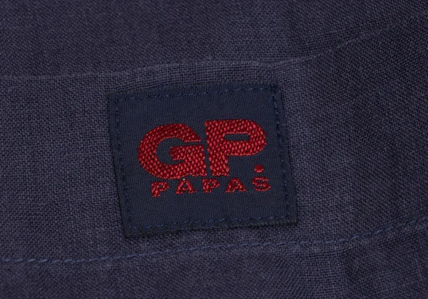 Papas Linen Logo Patch Long Sleeve Shirt K-161214_009