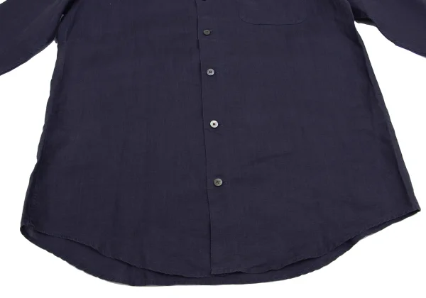 Papas Linen Logo Patch Long Sleeve Shirt K-161214_013