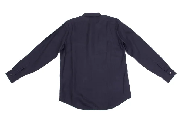 Papas Linen Logo Patch Long Sleeve Shirt K-161214_015