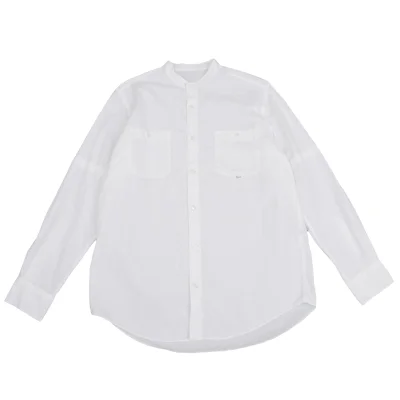 Papas Cotton Band-Collar Shirt