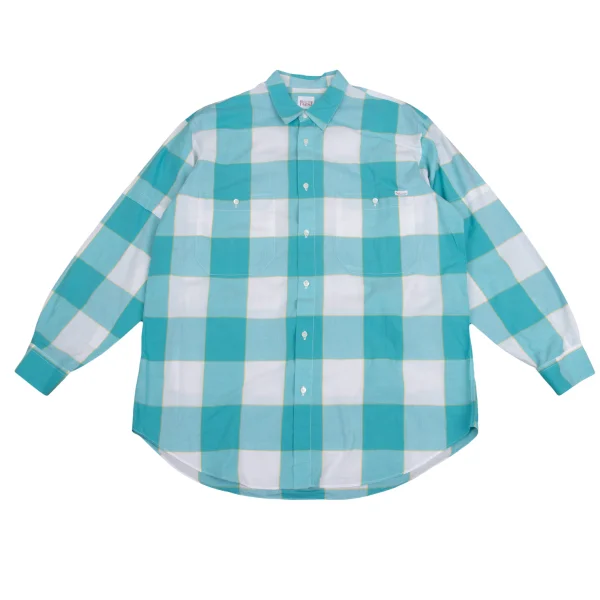 Papas Cotton Checked Long Sleeve Shirt Sky blue M K-161218_001