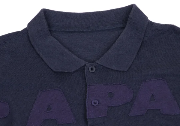 Papas Logo Patched Long Sleeve Polo Shirt K-161222_003