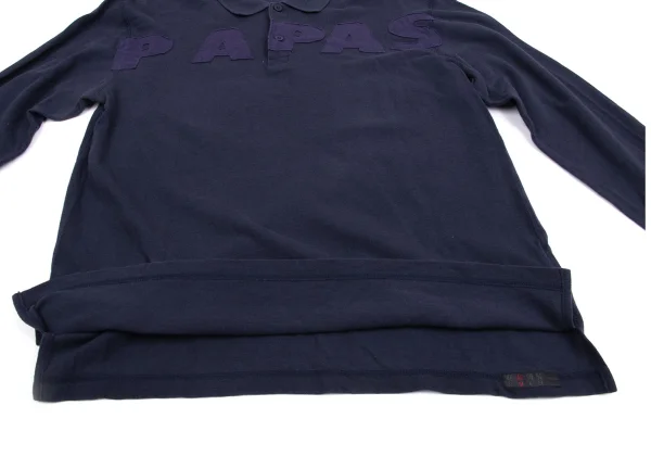 Papas Logo Patched Long Sleeve Polo Shirt K-161222_010