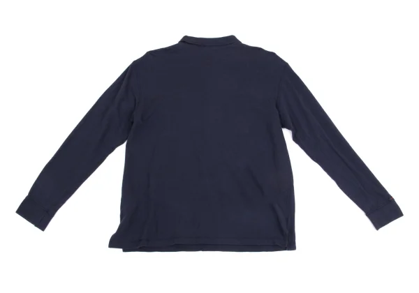 Papas Logo Patched Long Sleeve Polo Shirt K-161222_011