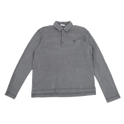 Papas Logo Printed Long Sleeve Polo Shirt