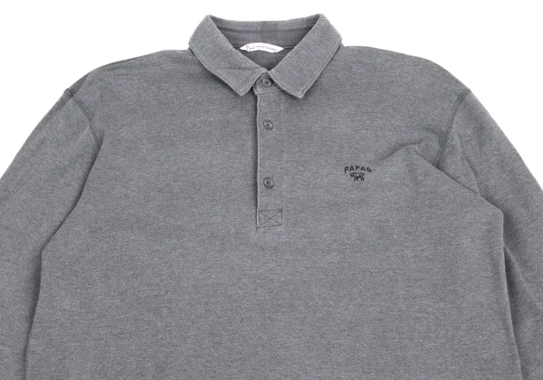 Papas Logo Printed Long Sleeve Polo Shirt K-161223_002