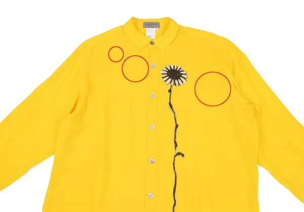 Yohji Yamamoto POUR HOMME Floral Printed Rayon Shirt K-161224_002