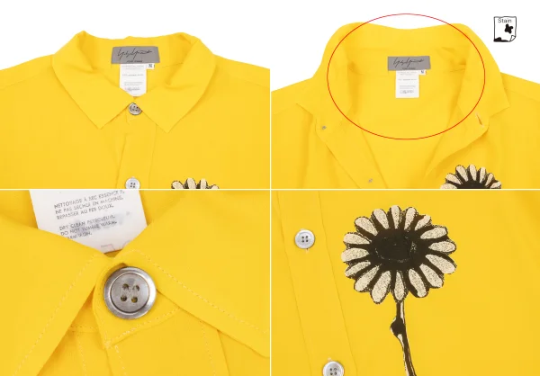 Yohji Yamamoto POUR HOMME Floral Printed Rayon Shirt K-161224_006