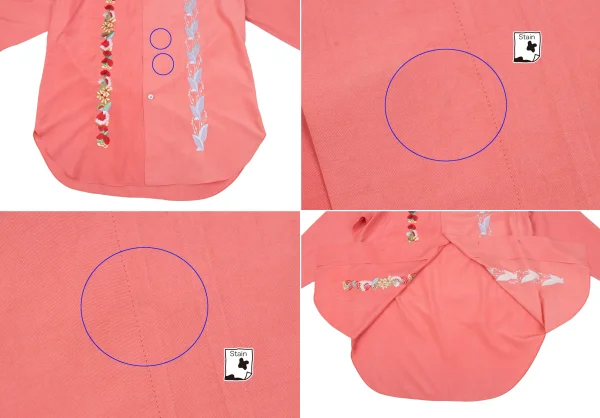 Yohji Yamamoto POUR HOMME Floral Embroidered Silk Shirt K-161227_012