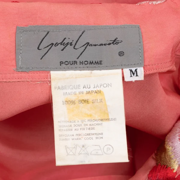 Yohji Yamamoto POUR HOMME Floral Embroidered Silk Shirt K-161227_018