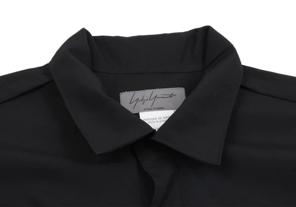Yohji Yamamoto POUR HOMME Western Yoke Zip Pocket Wool Shirt K-161230_004