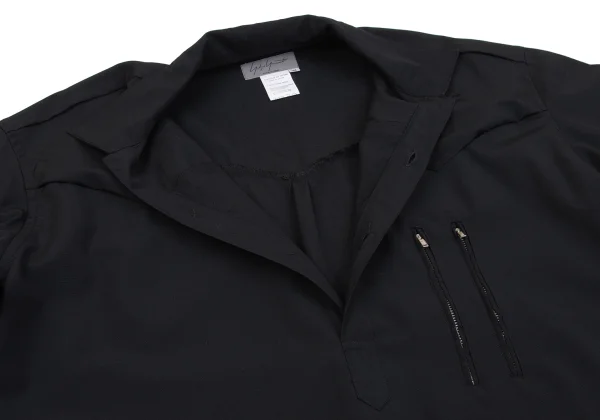 Yohji Yamamoto POUR HOMME Western Yoke Zip Pocket Wool Shirt K-161230_008