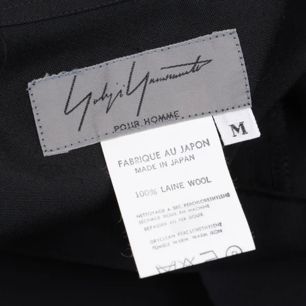 Yohji Yamamoto POUR HOMME Western Yoke Zip Pocket Wool Shirt K-161230_017