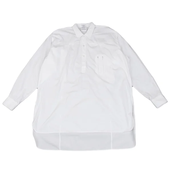 Yohji Yamamoto POUR HOMME Western Yoke Zip Pocket Shirt White S-M K-161231_001
