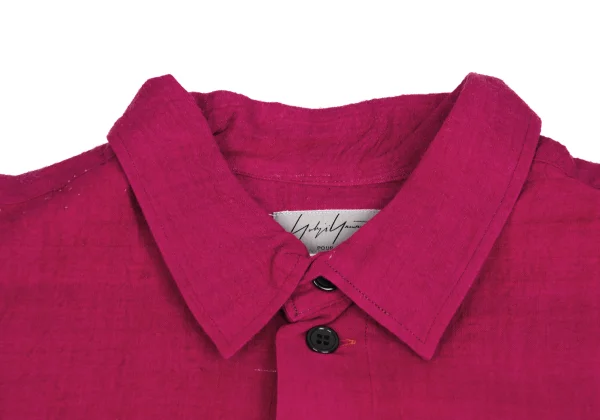Yohji Yamamoto POUR HOMME Silk Wrinkled Shirt K-161232_004