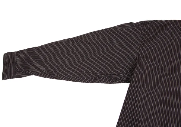 Yohji Yamamoto POUR HOMME Striped Cotton Wide Collar Shirt K-161233_005