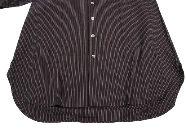 Yohji Yamamoto POUR HOMME Striped Cotton Wide Collar Shirt K-161233_007