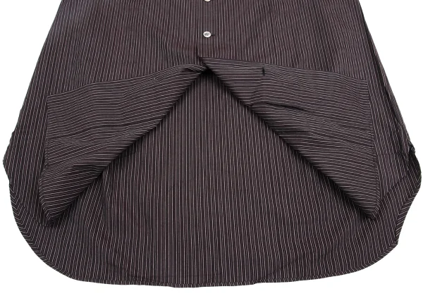 Yohji Yamamoto POUR HOMME Striped Cotton Wide Collar Shirt K-161233_009