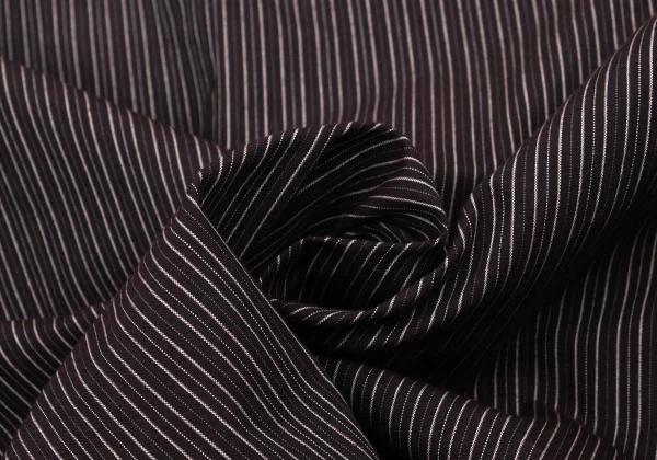 Yohji Yamamoto POUR HOMME Striped Cotton Wide Collar Shirt K-161233_011