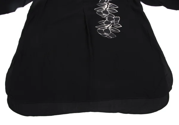 Yohji Yamamoto POUR HOMME Discharge-dyed Floral Print Pullover Shirt K-161235_009