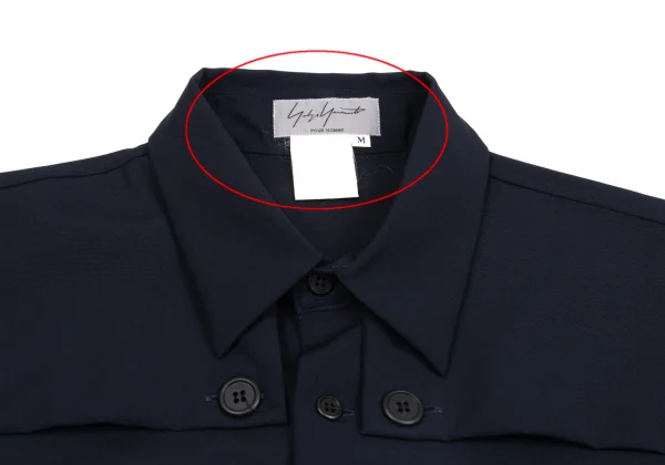 Yohji Yamamoto POUR HOMME Wool Zip Pocket Flap Shirt K-161236_005
