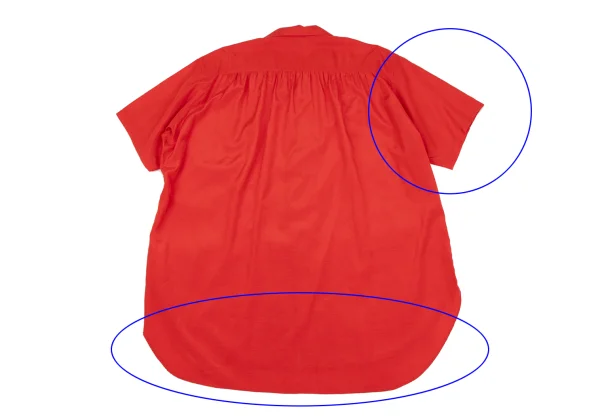 Yohji Yamamoto POUR HOMME Gather Open Collar Short Sleeve Shirt K-161237_011