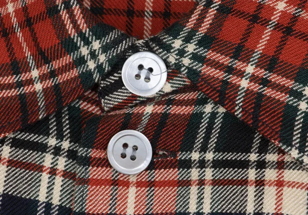 Yohji Yamamoto POUR HOMME Rayon Wool Check Shirt K-161238_004