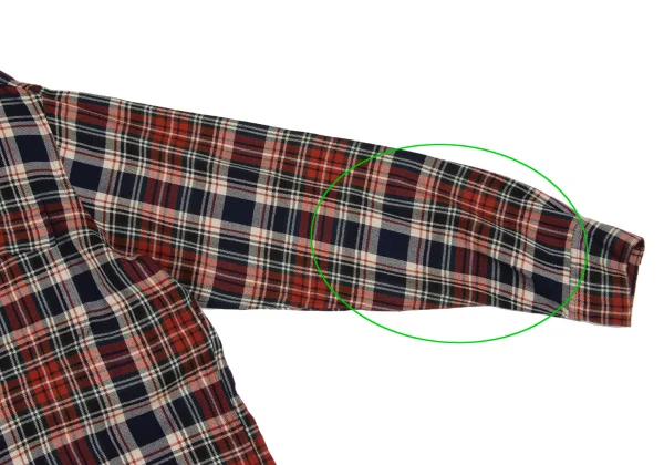 Yohji Yamamoto POUR HOMME Rayon Wool Check Shirt K-161238_006