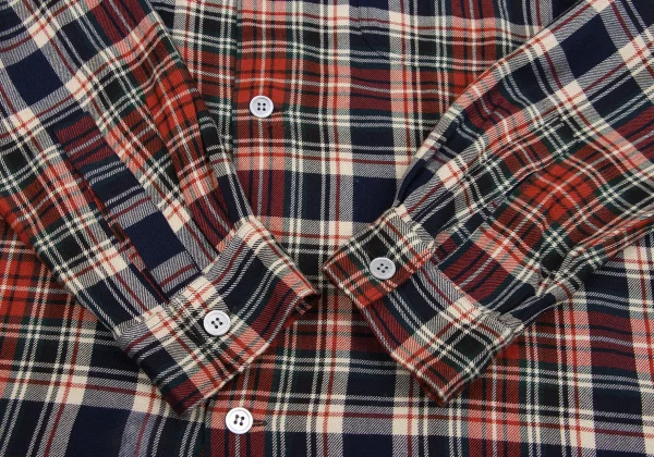 Yohji Yamamoto POUR HOMME Rayon Wool Check Shirt K-161238_009