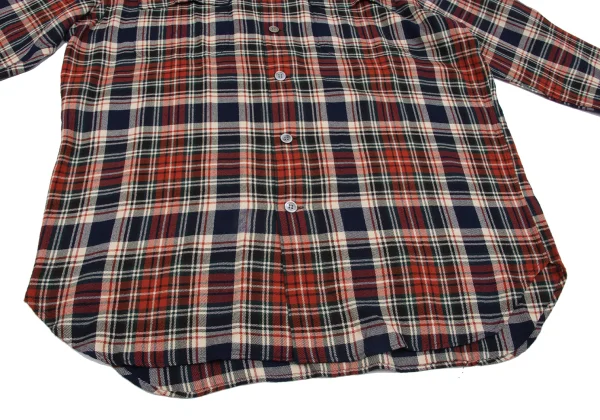 Yohji Yamamoto POUR HOMME Rayon Wool Check Shirt K-161238_011