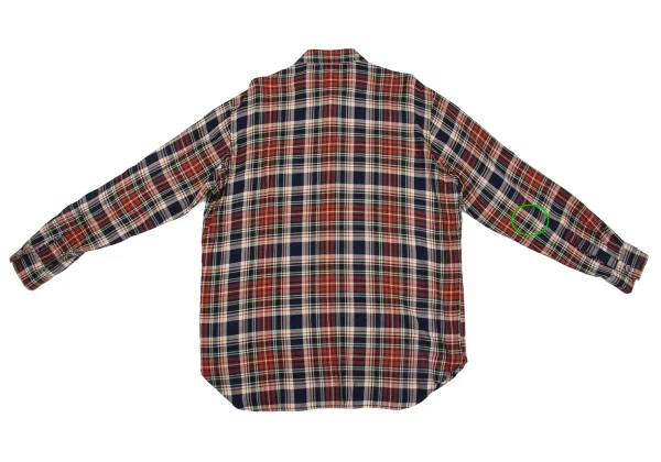 Yohji Yamamoto POUR HOMME Rayon Wool Check Shirt K-161238_015