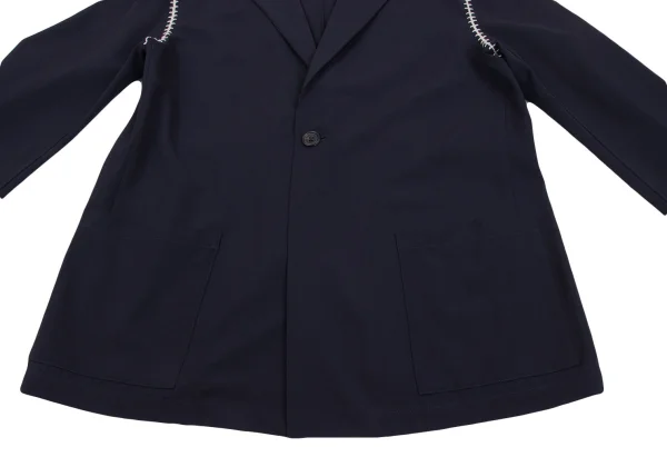 Yohji Yamamoto POUR HOMME Crochet Switching Wool Gaba Jacket K-161239_008
