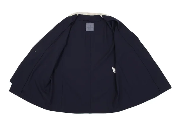 Yohji Yamamoto POUR HOMME Crochet Switching Wool Gaba Jacket K-161239_011