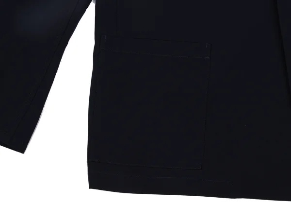 Yohji Yamamoto POUR HOMME Crochet Lace-trimmed Wool Gaba Jacket K-161240_009