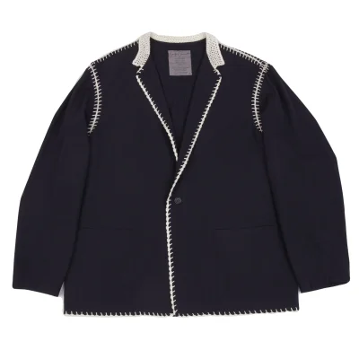 Yohji Yamamoto POUR HOMME Crochet Design Wool Jacket