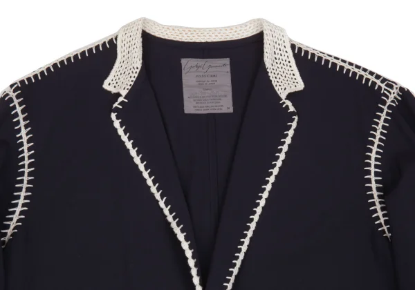 Yohji Yamamoto POUR HOMME Crochet Design Wool Jacket K-161241_002