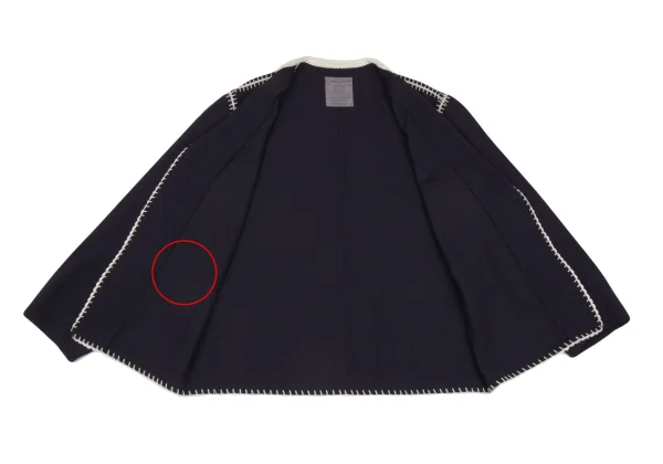 Yohji Yamamoto POUR HOMME Crochet Design Wool Jacket K-161241_011