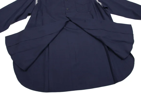 Yohji Yamamoto POUR HOMME Crochet Lace Switching Shirt K-161242_009