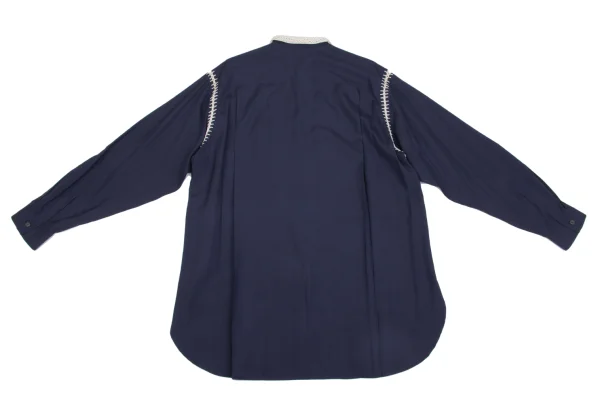Yohji Yamamoto POUR HOMME Crochet Lace Switching Shirt K-161242_010