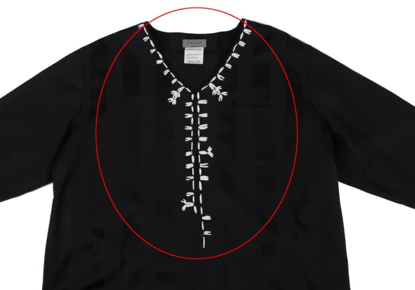 Yohji Yamamoto POUR HOMME Stripe Jacquard Stitch Top K-161243_002